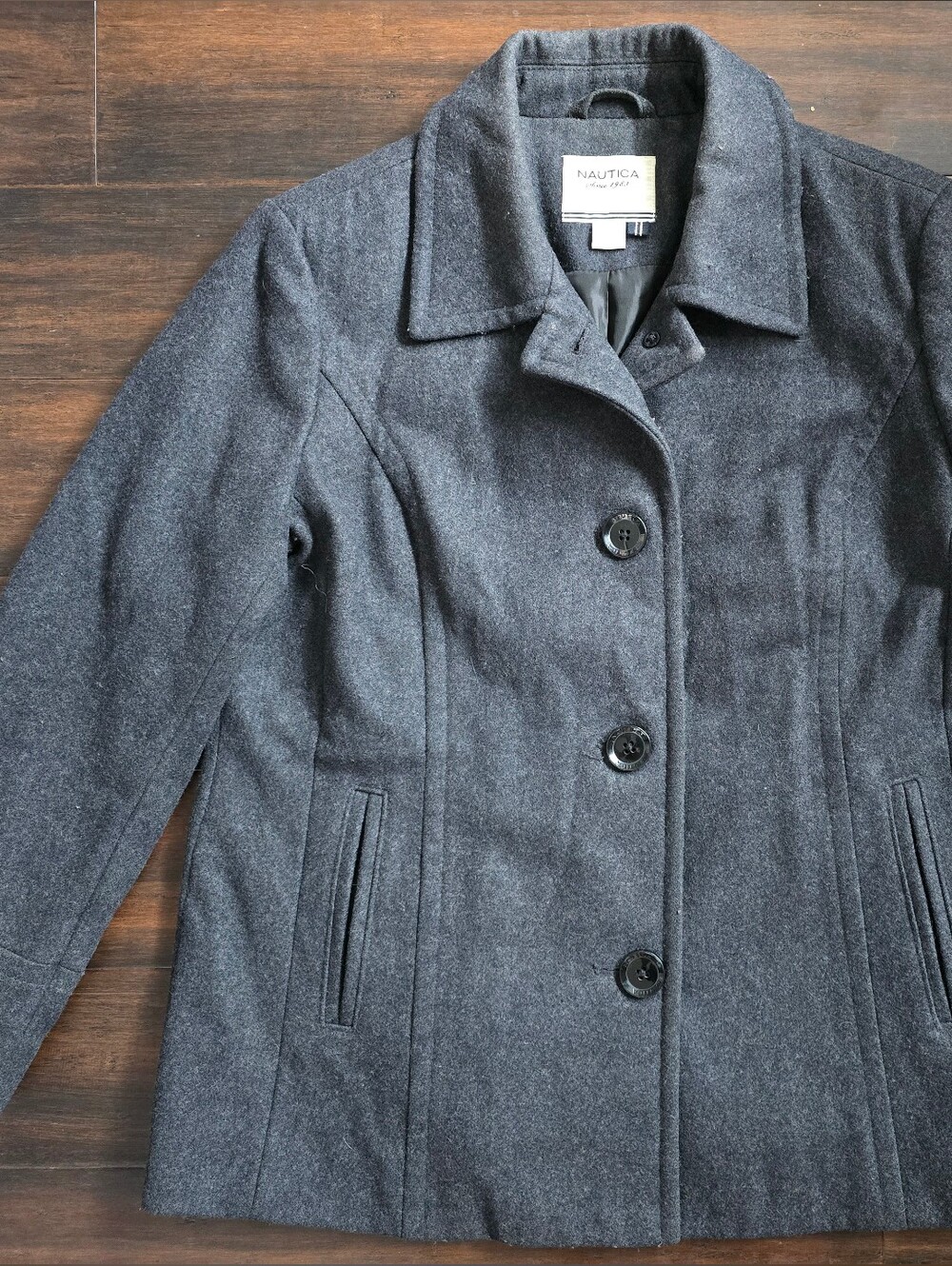 Nautica Charcoal Gray Peacoat